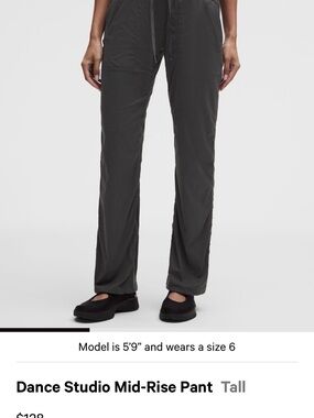 lululemon athletica dance studio mid rise pant in Dark Gray
